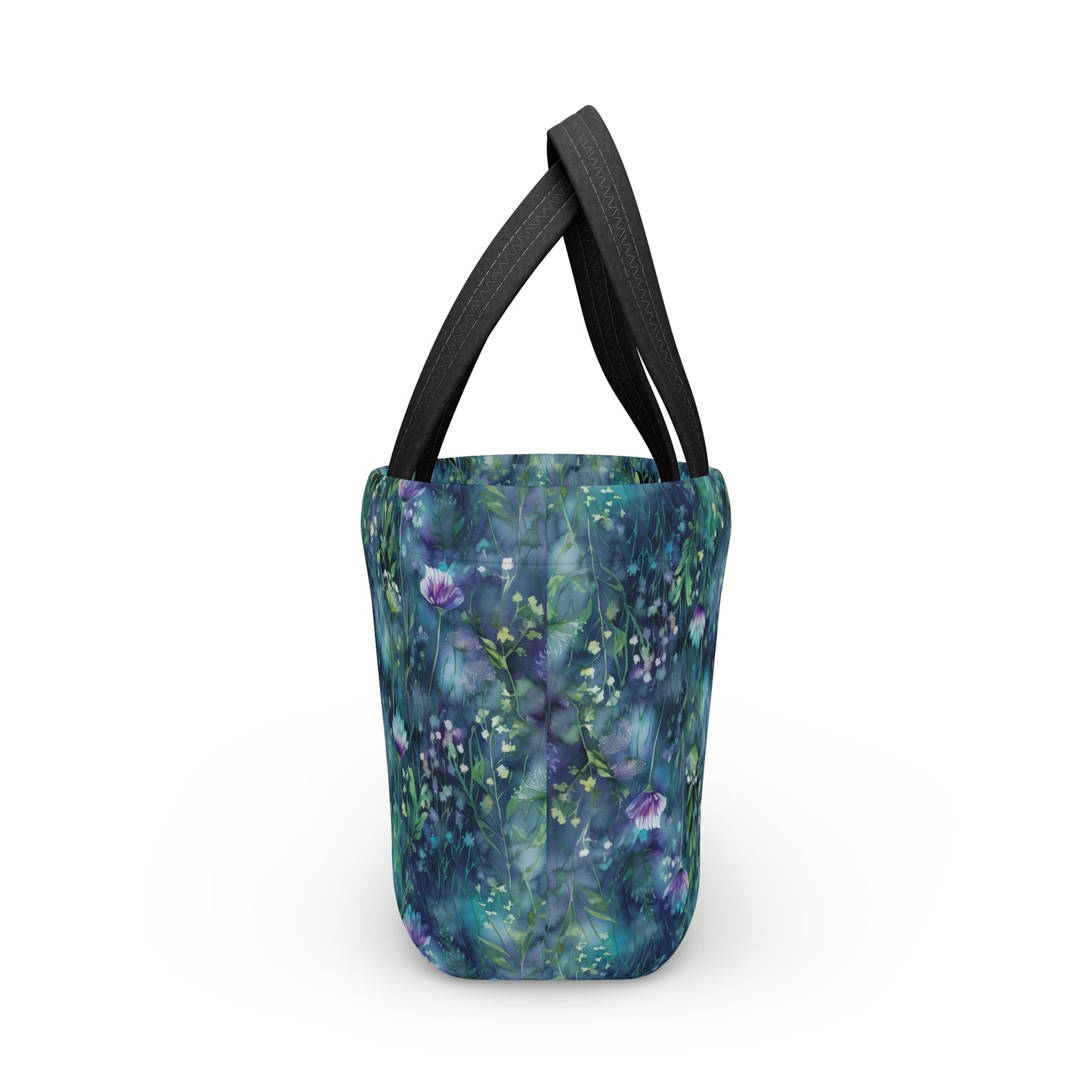 Floral Blues Lunch Bag - Insulated Reuseable