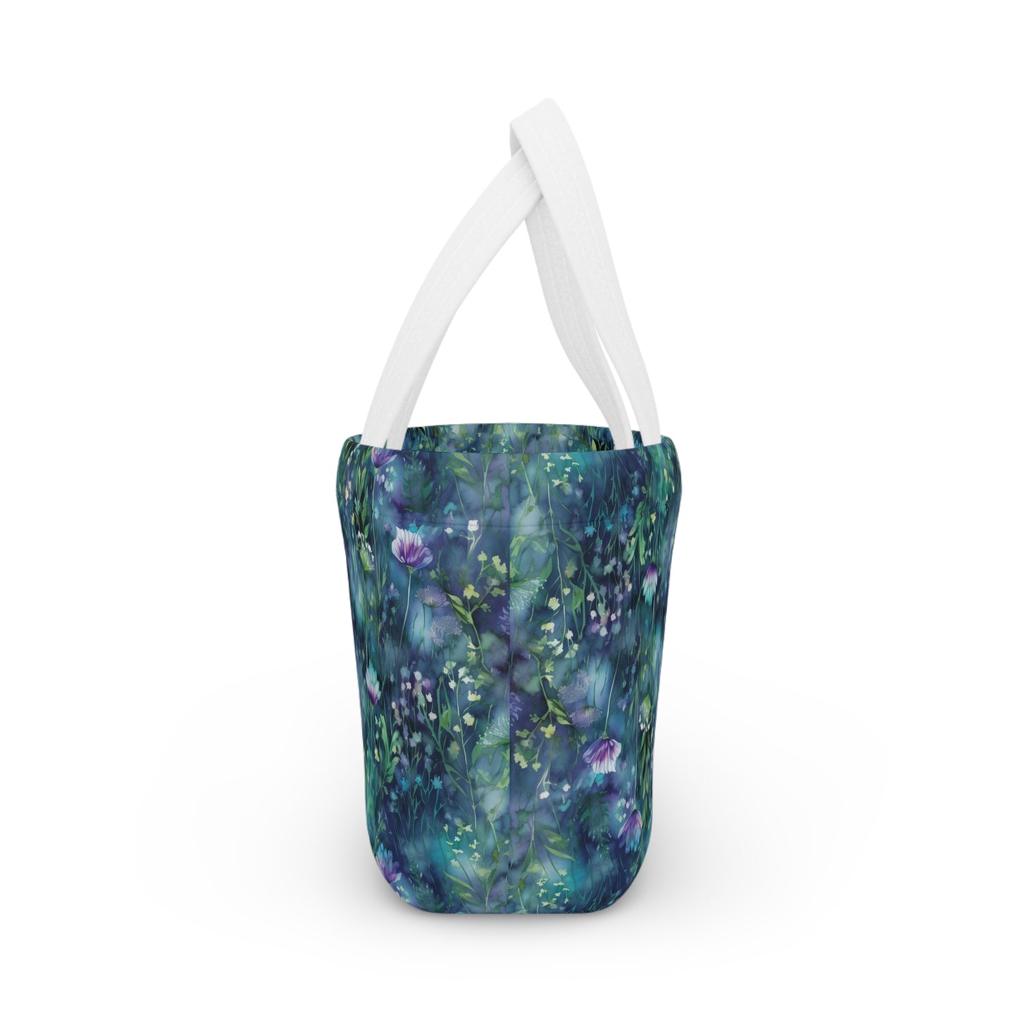 Floral Blues Lunch Bag - Insulated Reuseable