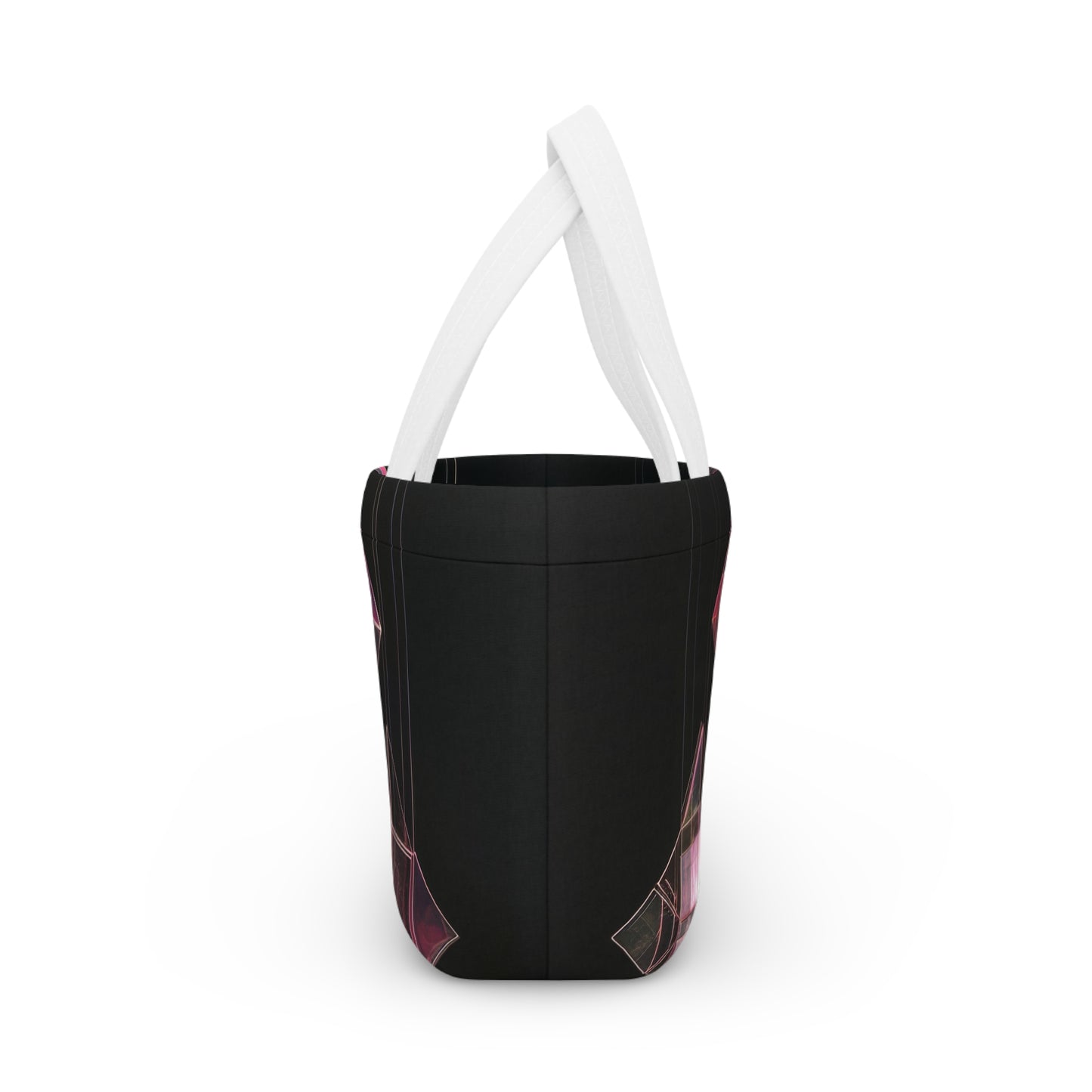 Black and Pink Glass Jeweled Lunch Bag - Chic Lunch Bag Unique Statement
