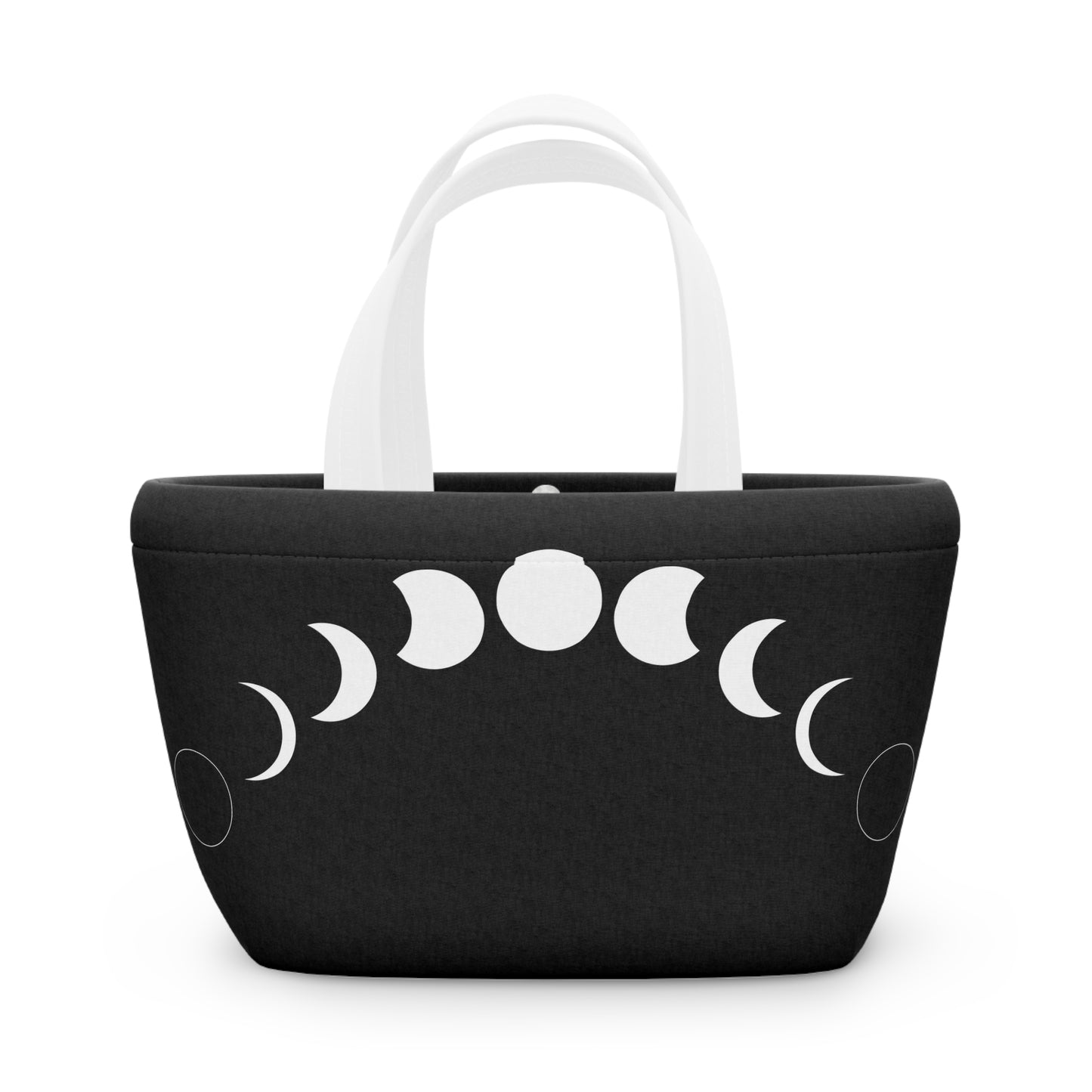 Phases of the Moon Ladies Lunch Bag - Elegant and Minimalist Neoprene Insulated Purse Lunch Box