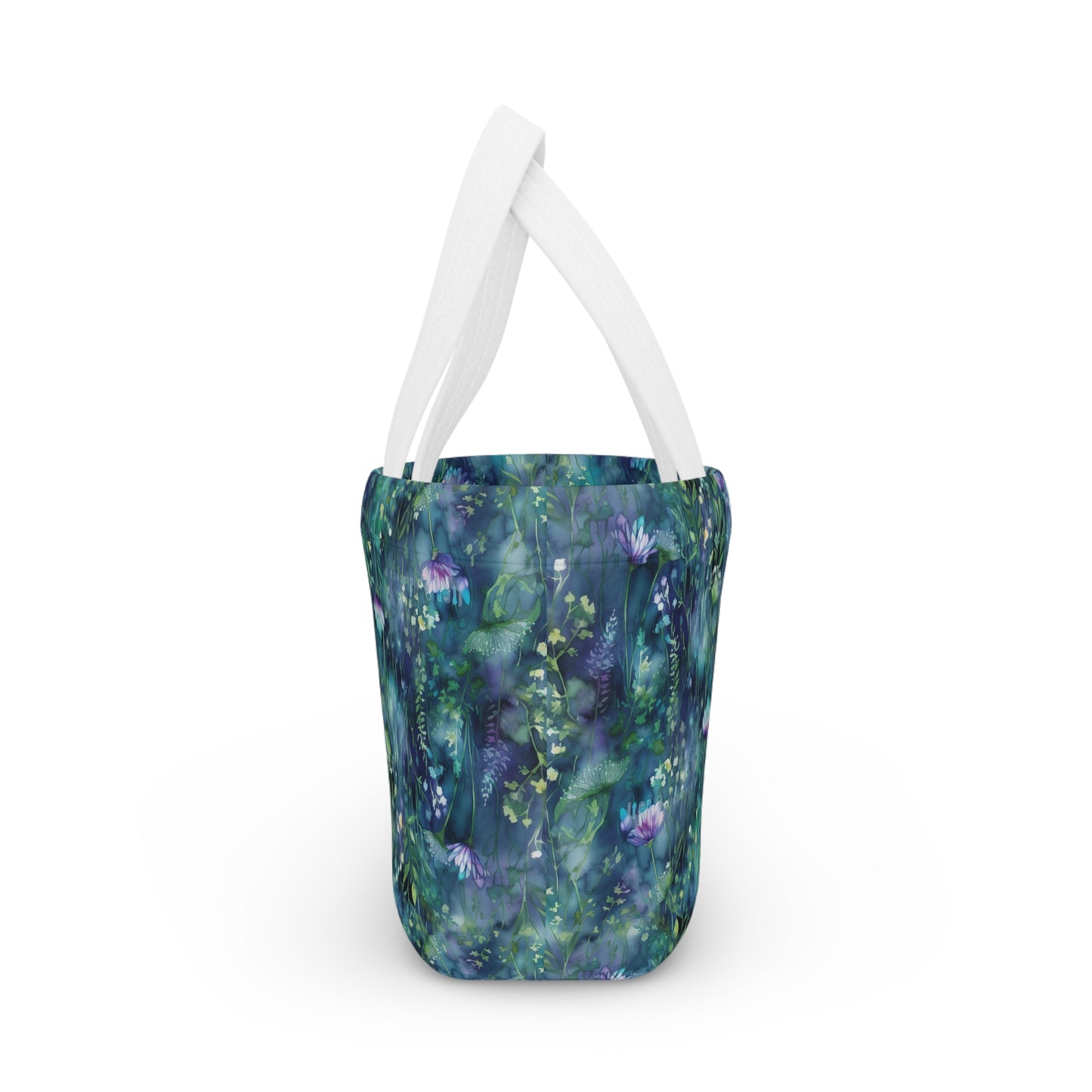 Floral Blues Lunch Bag - Insulated Reuseable