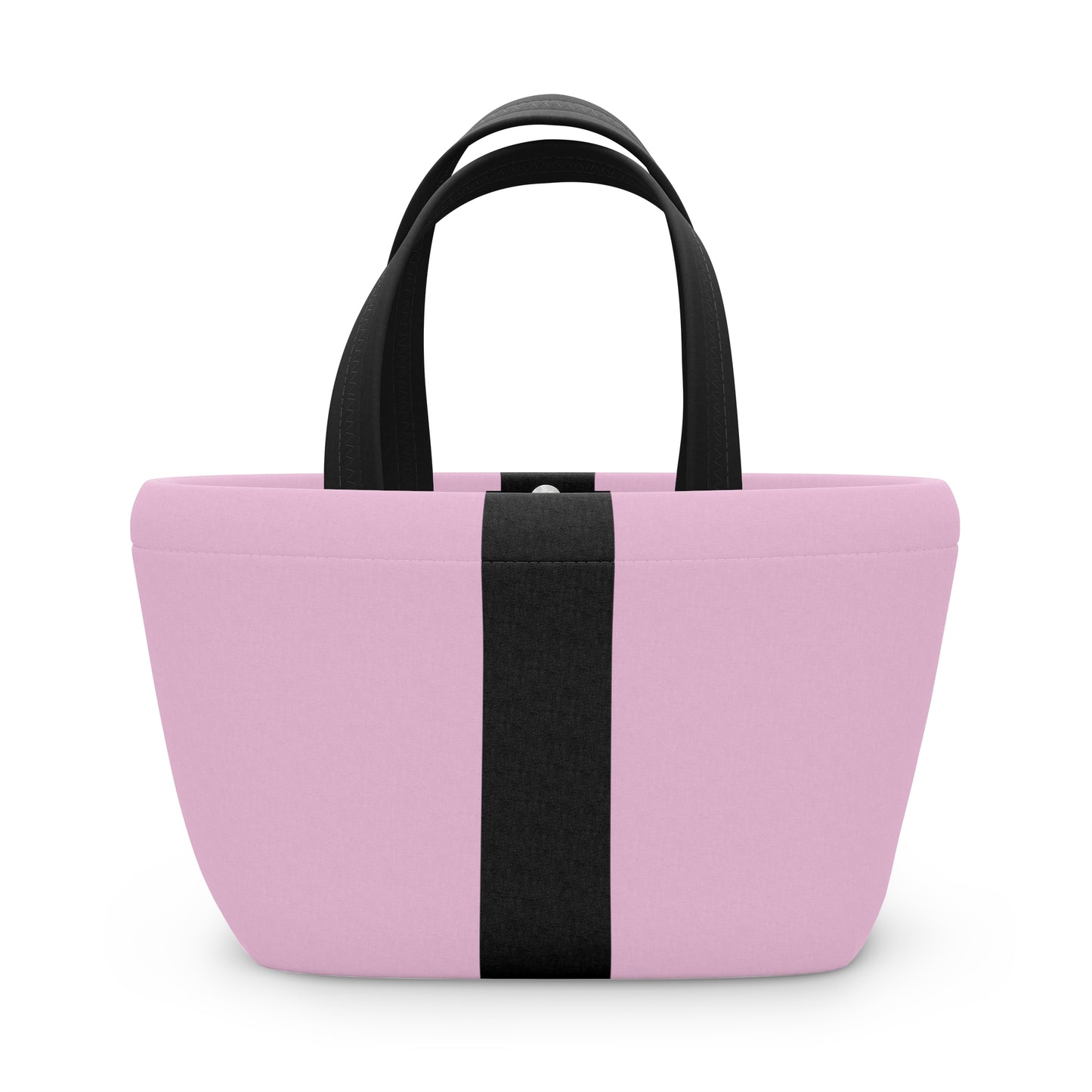 Women's Pink Lunch Bag - Chic Black Stripe Lunch Bag Unique Statement