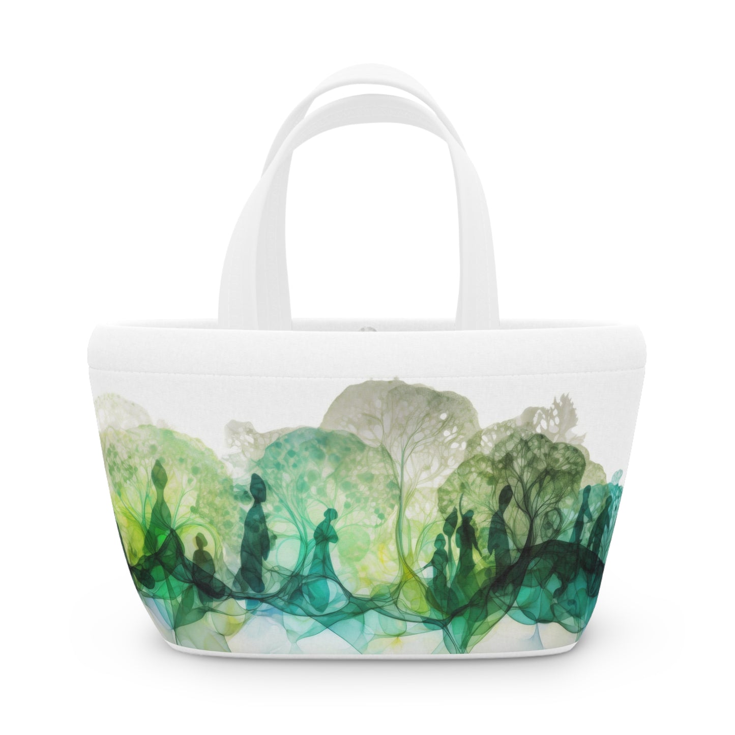 Women's Green Lunch Bag - Chic Forest Tote Unique Statement