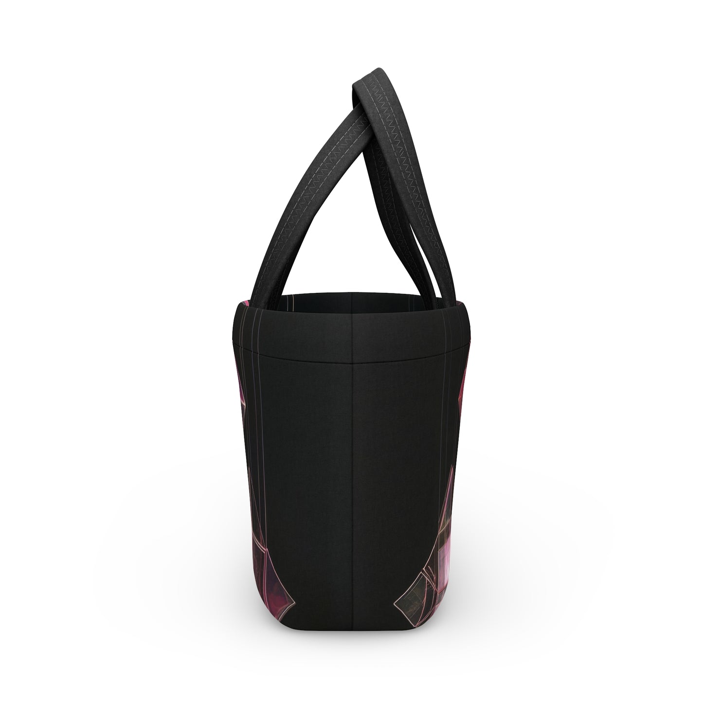 Black and Pink Glass Jeweled Lunch Bag - Chic Lunch Bag Unique Statement