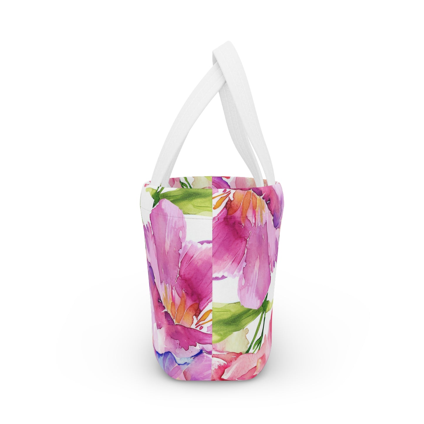 Women's Pink Lunch Bag - Chic Floral Lunch Bag Unique Statement