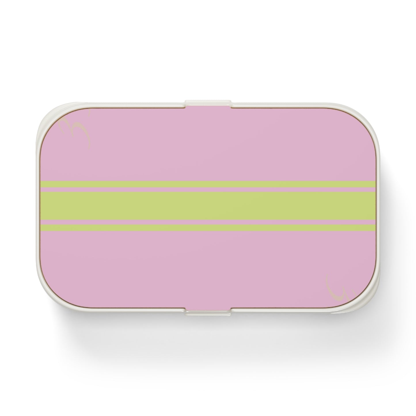 Pink Bento Lunch Box with Golden Stripe - Lunch Bags for Women