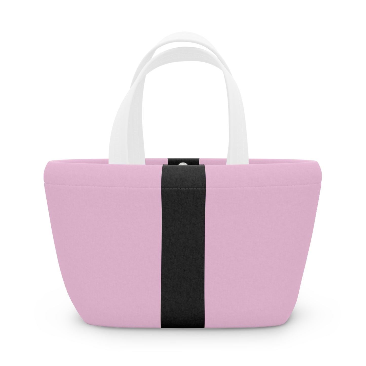 Women's Pink Lunch Bag - Chic Black Stripe Lunch Bag Unique Statement