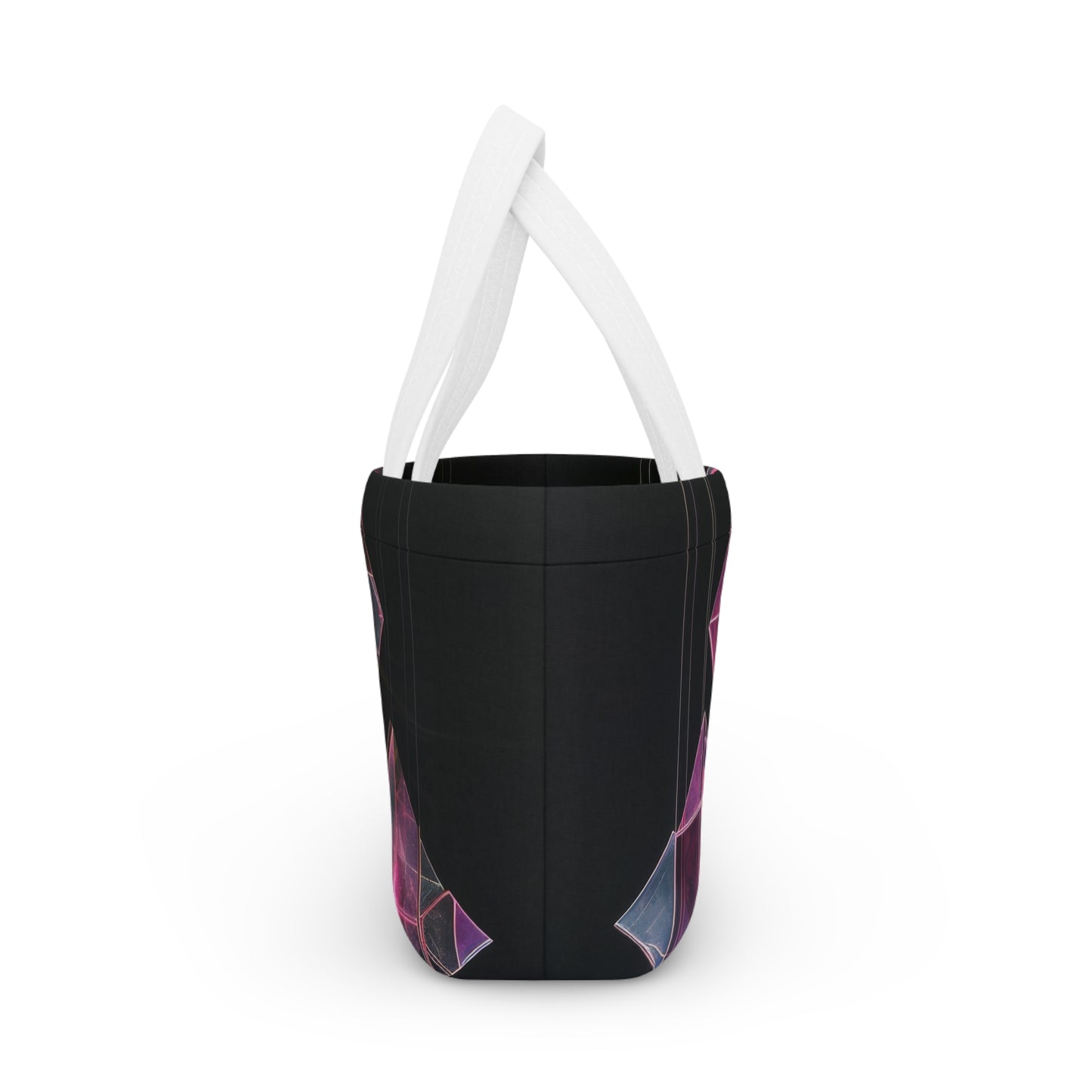 Black and Pink Glass Jeweled Lunch Bag - Chic Lunch Bag Unique Statement