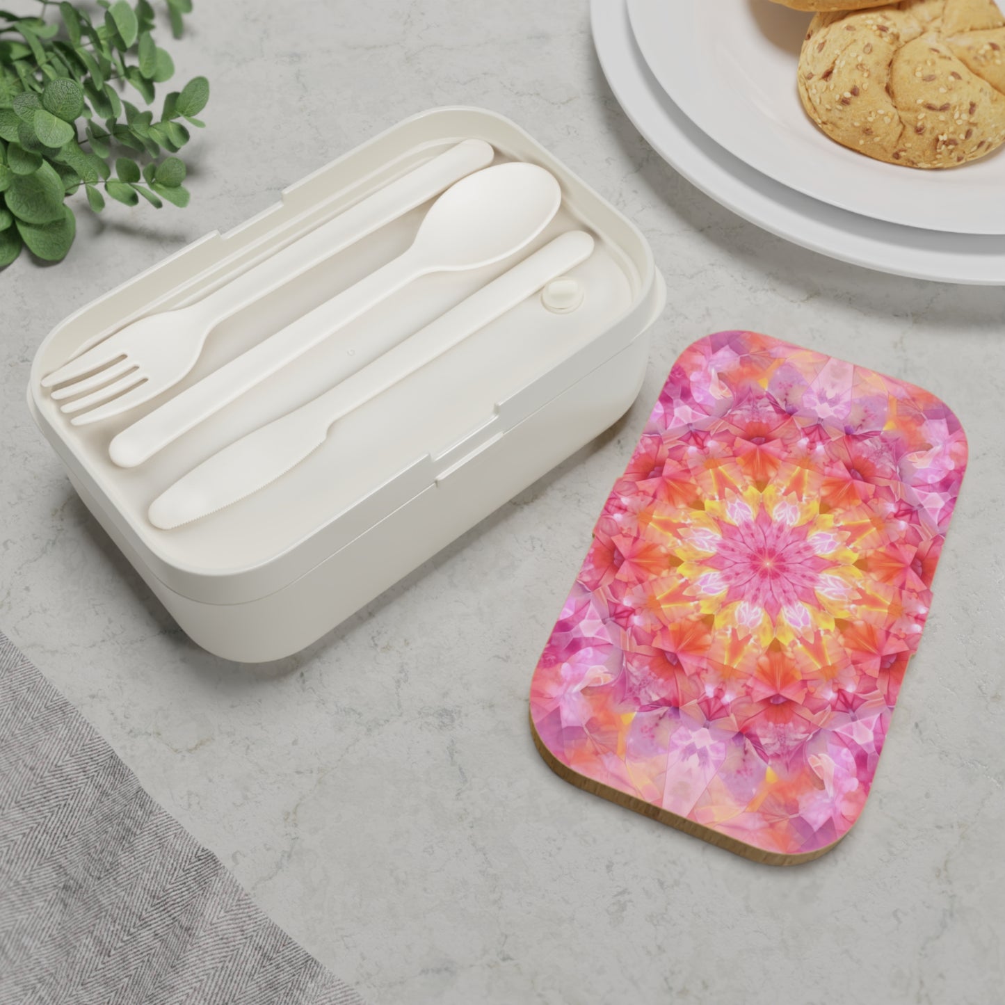 Pink Light Mandala Bento Lunch Box - Lunch Bags for Women