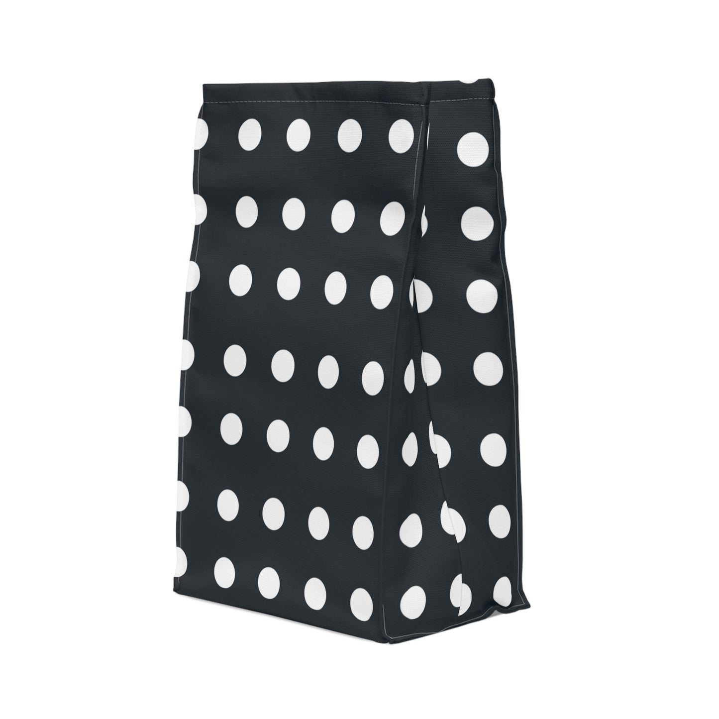 Black and White Polka Dotted Lunch Bag