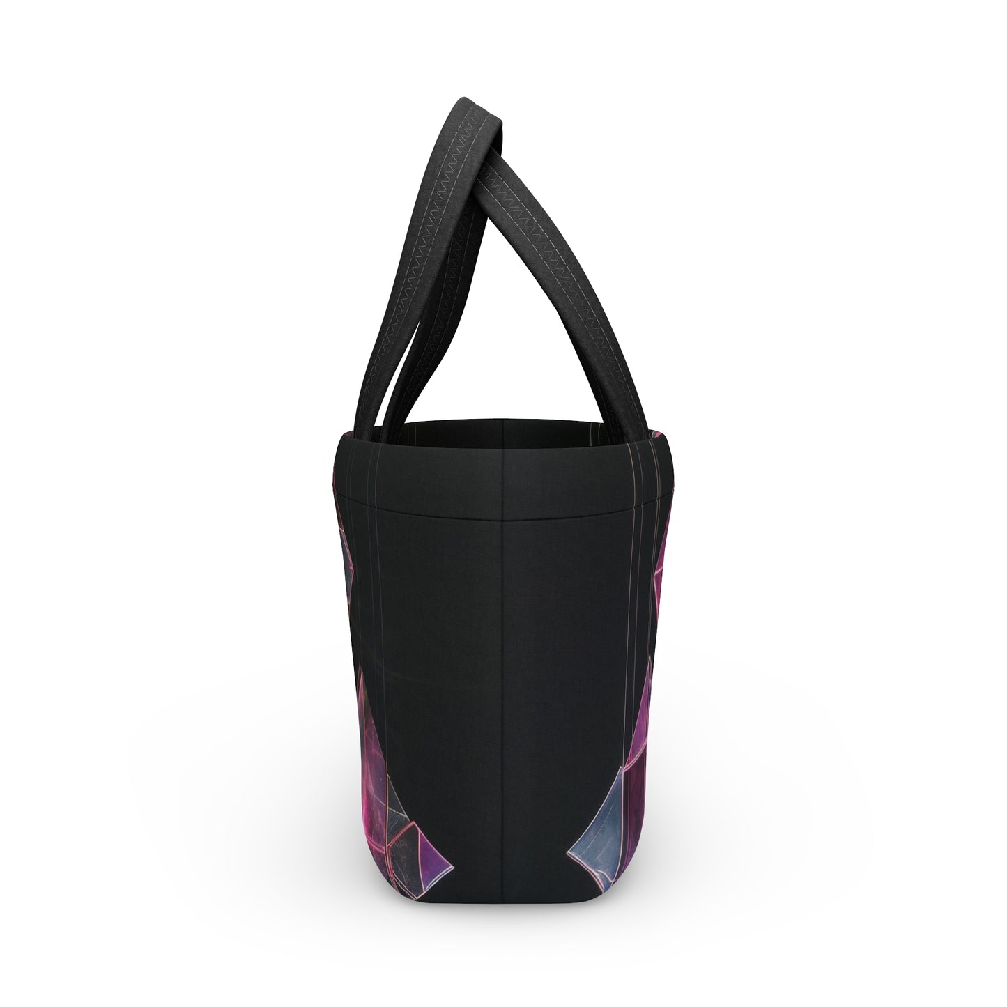 Black and Pink Glass Jeweled Lunch Bag - Chic Lunch Bag Unique Statement