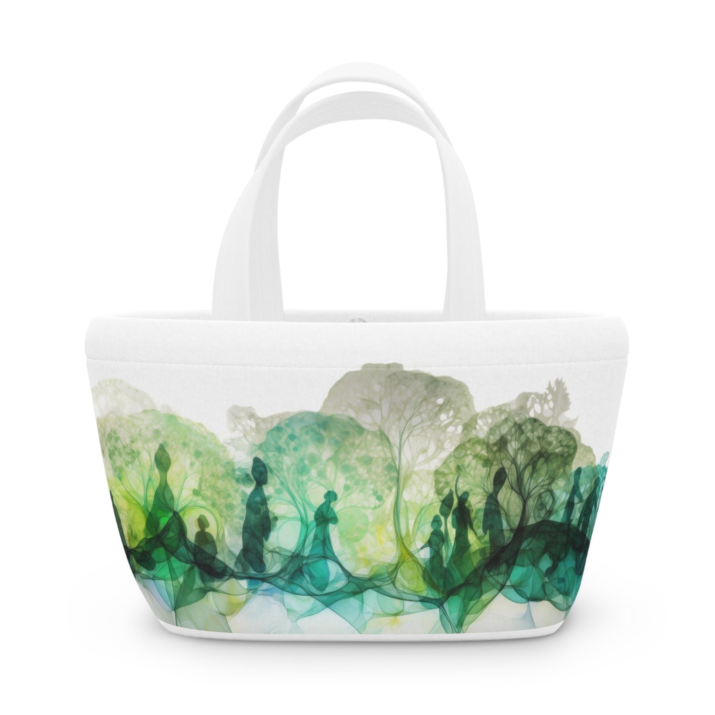 Women's Green Lunch Bag - Chic Forest Tote Unique Statement