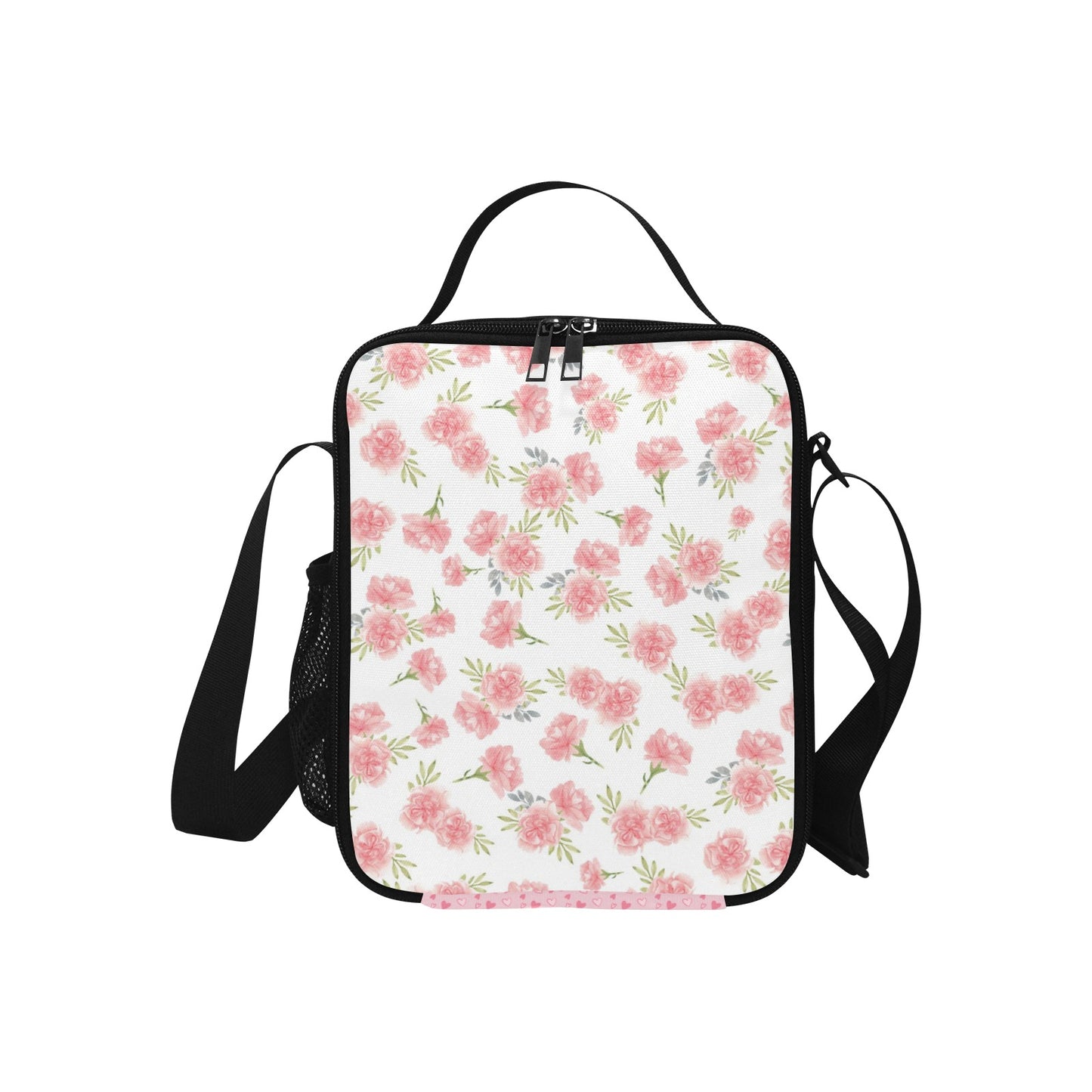 Floral Pink Crossbody Lunch Bag