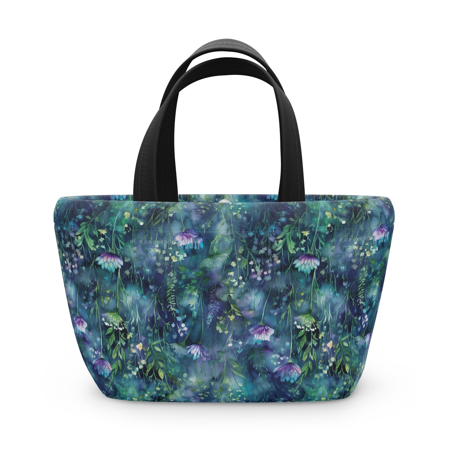 Floral Blues Lunch Bag - Insulated Reuseable