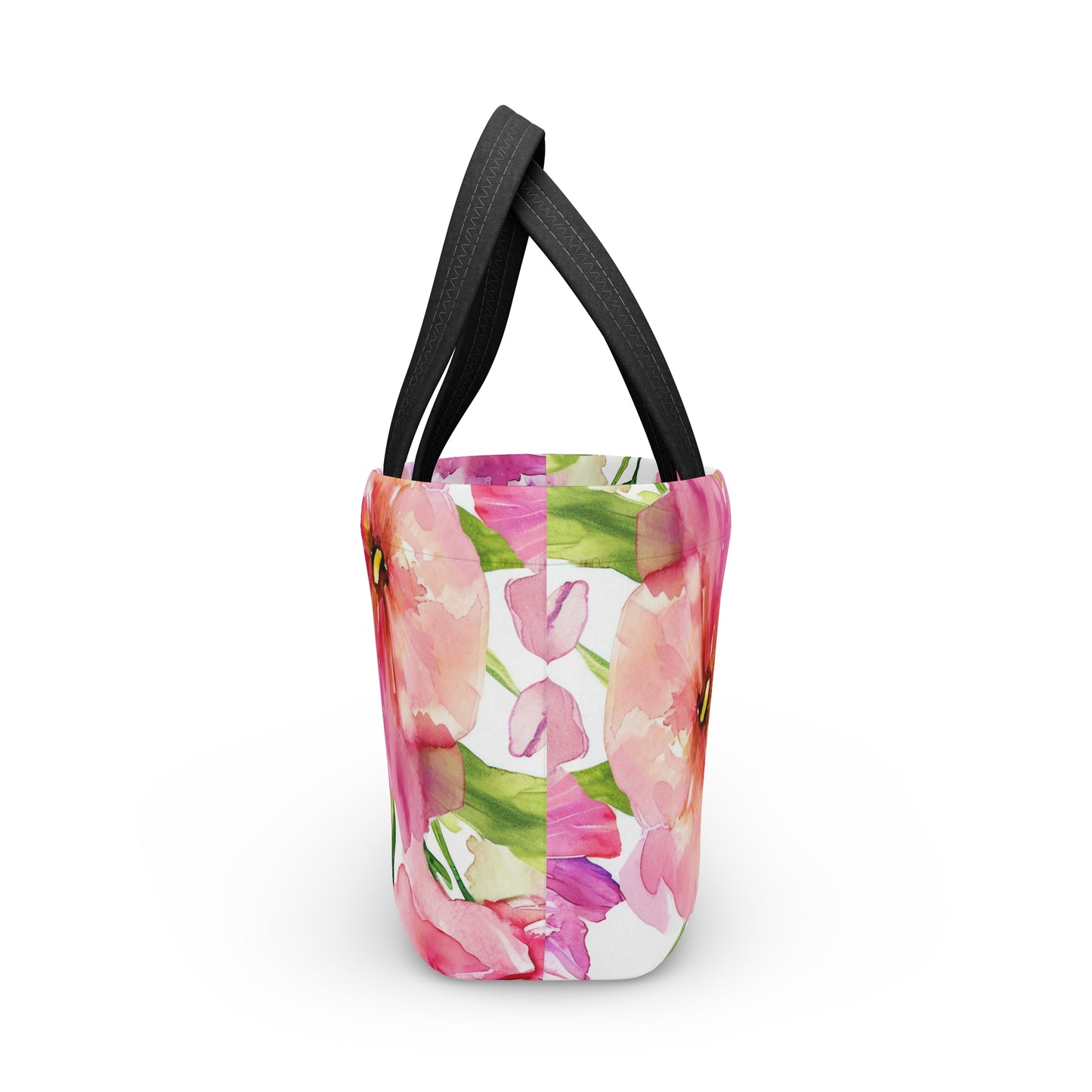Women's Pink Lunch Bag - Chic Floral Lunch Bag Unique Statement