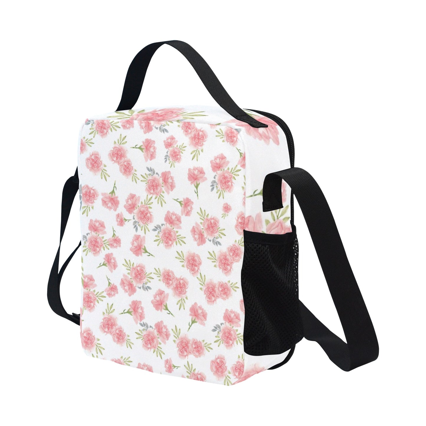 Floral Pink Crossbody Lunch Bag