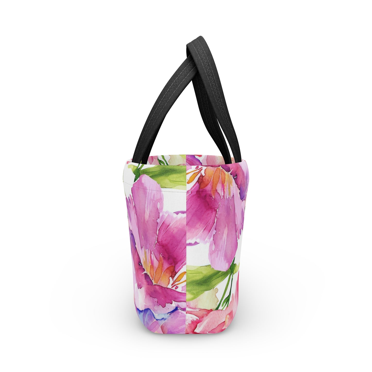 Women's Pink Lunch Bag - Chic Floral Lunch Bag Unique Statement