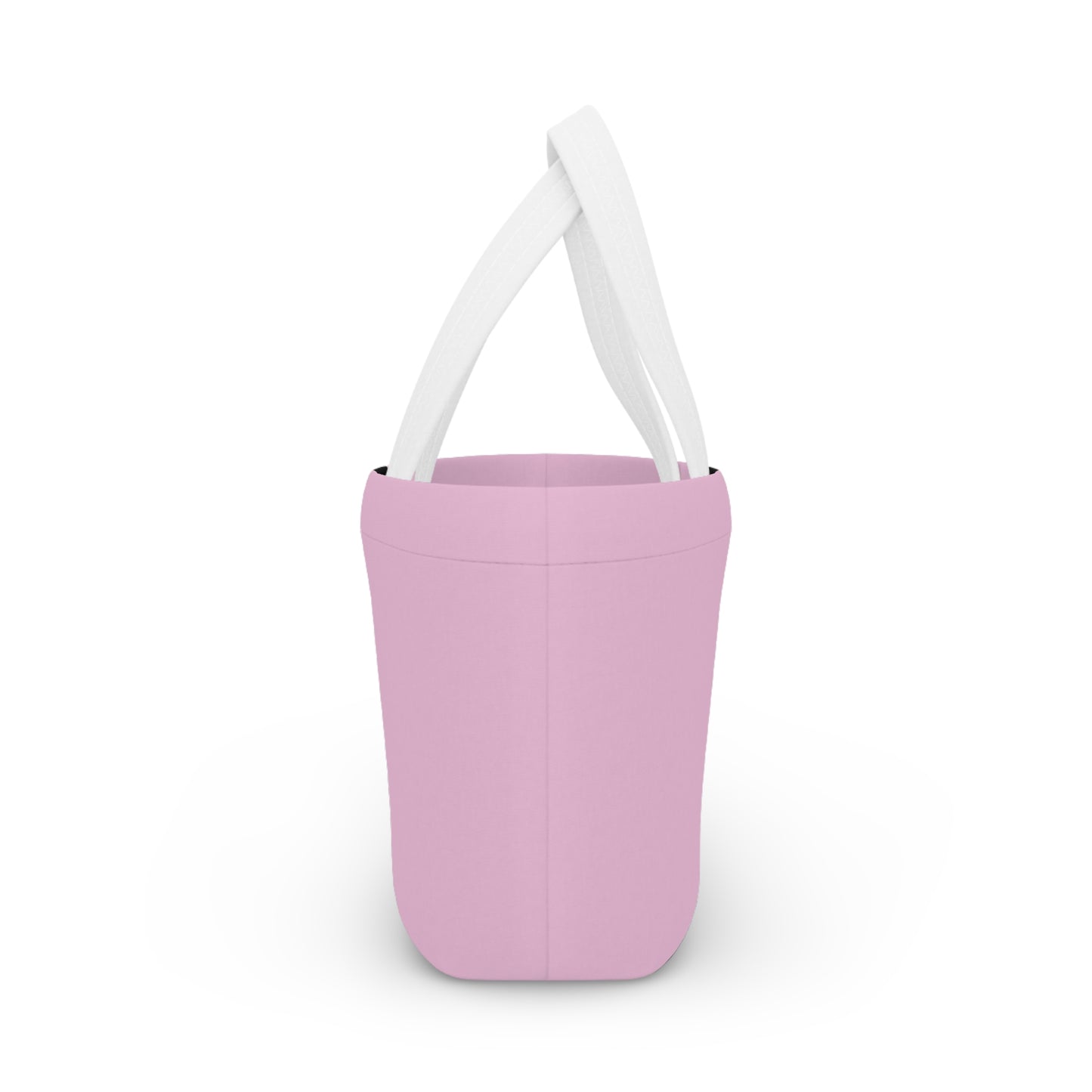 Women's Pink Lunch Bag - Chic Black Stripe Lunch Bag Unique Statement
