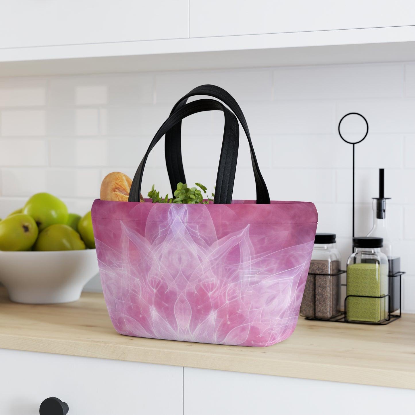 Women's Pink Mandala Lunch Bag - Chic Floral Lunch Bag Unique Statement