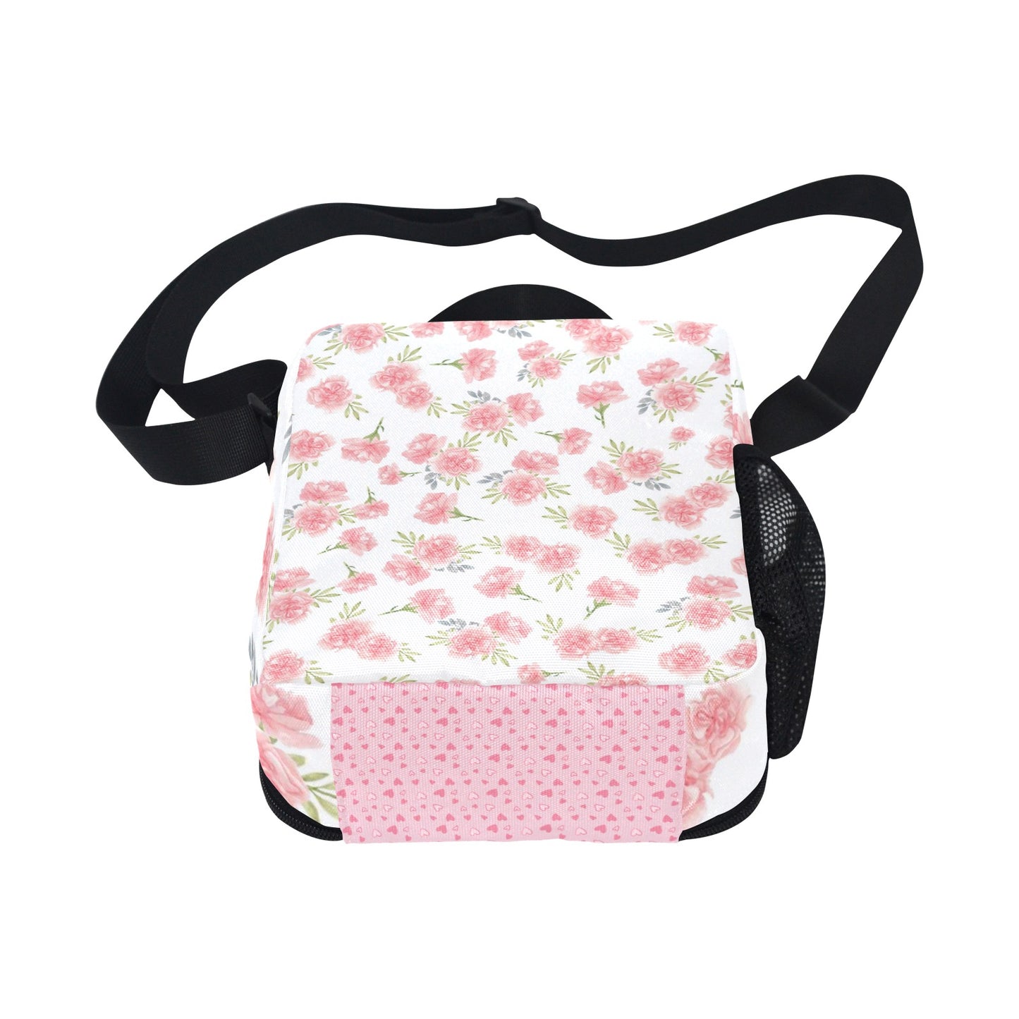 Floral Pink Crossbody Lunch Bag