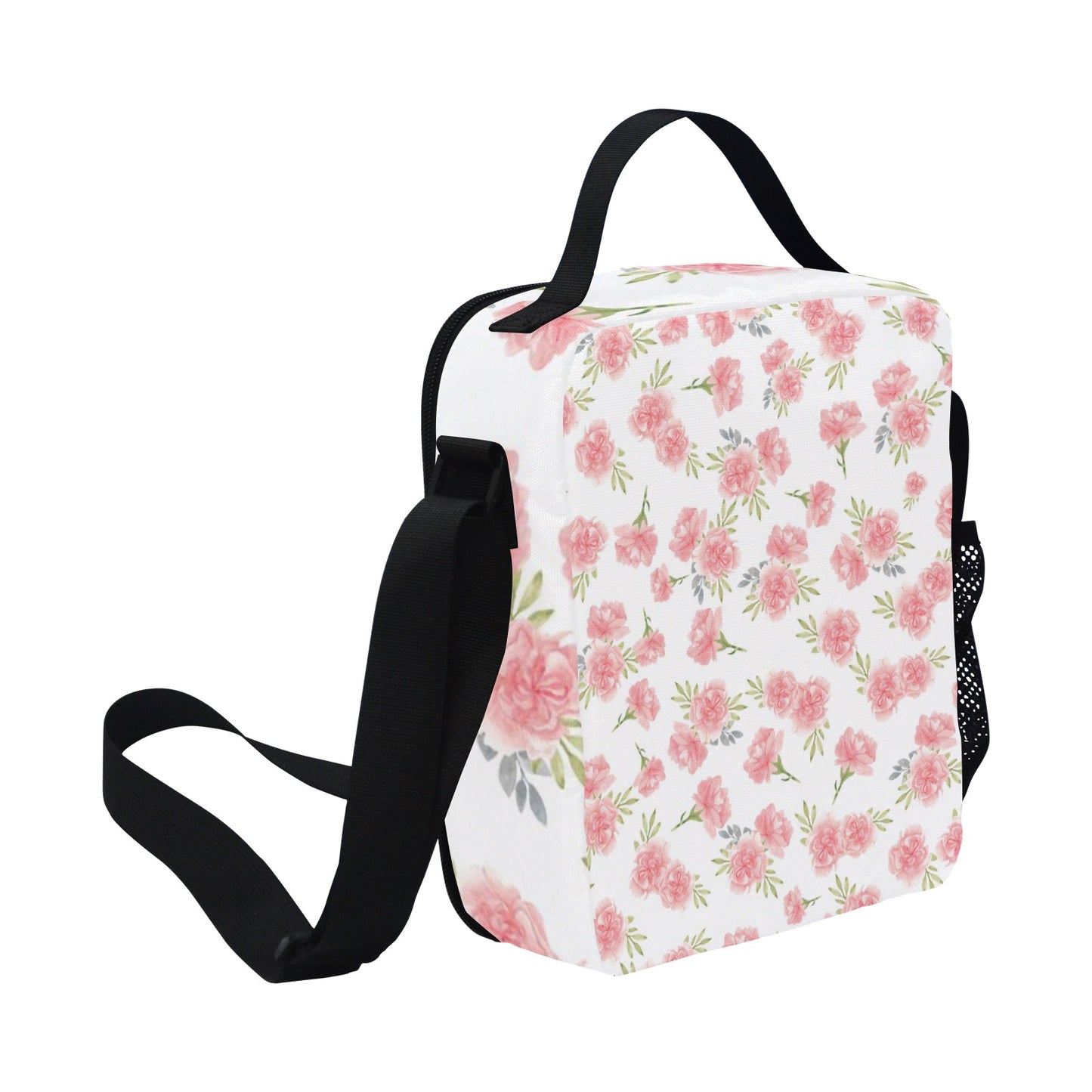 Floral Pink Crossbody Lunch Bag