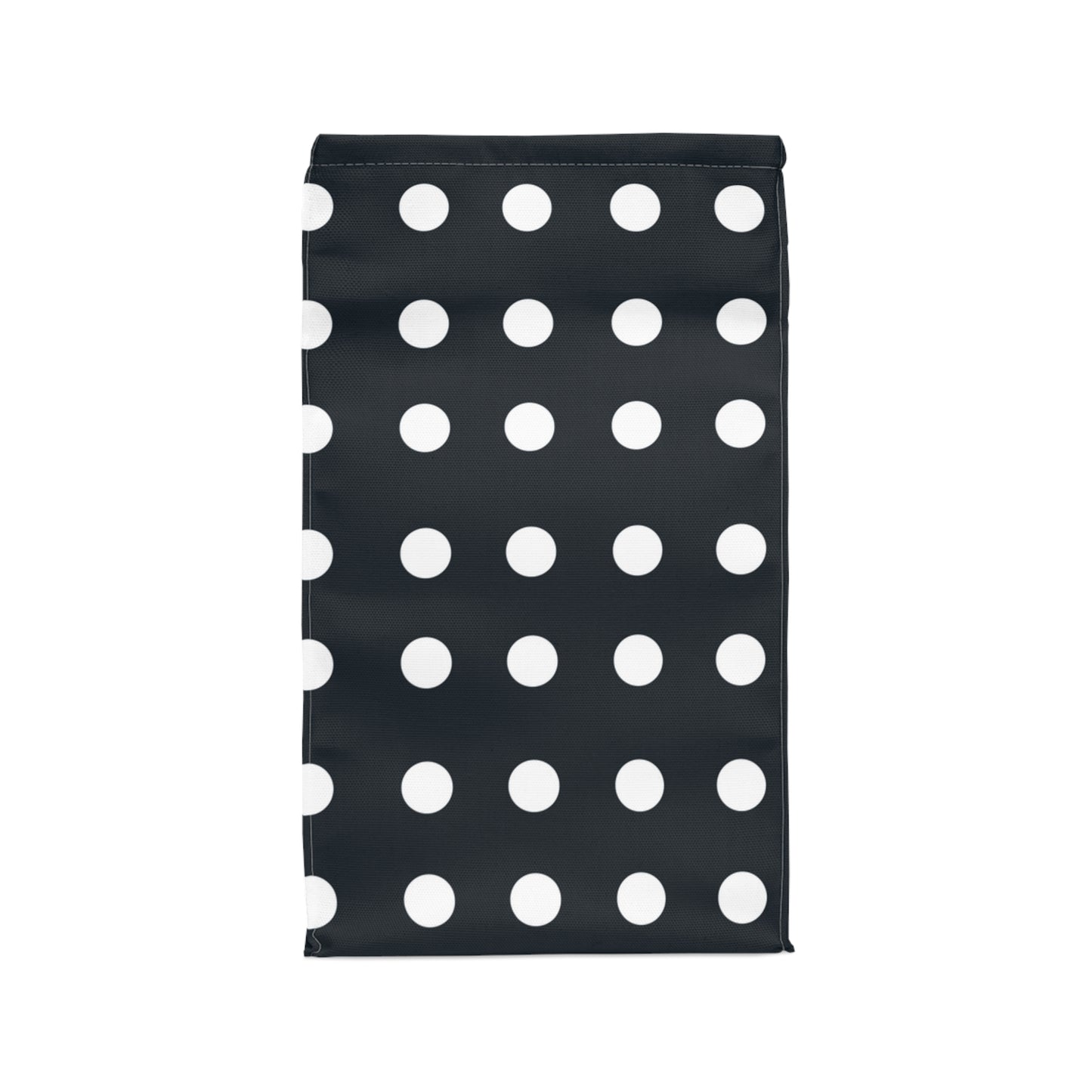 Black and White Polka Dotted Lunch Bag