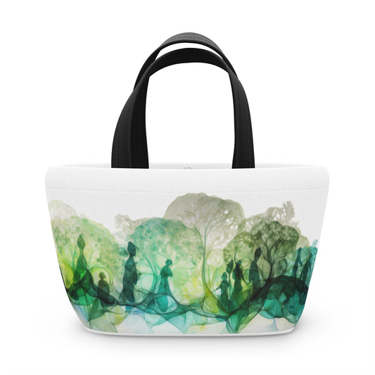 Women's Green Lunch Bag - Chic Forest Tote Unique Statement