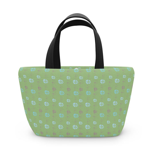 Moss Green Ladies Lunch Bag - Elegant and Minimalist Neoprene Insulated Purse Lunch Box