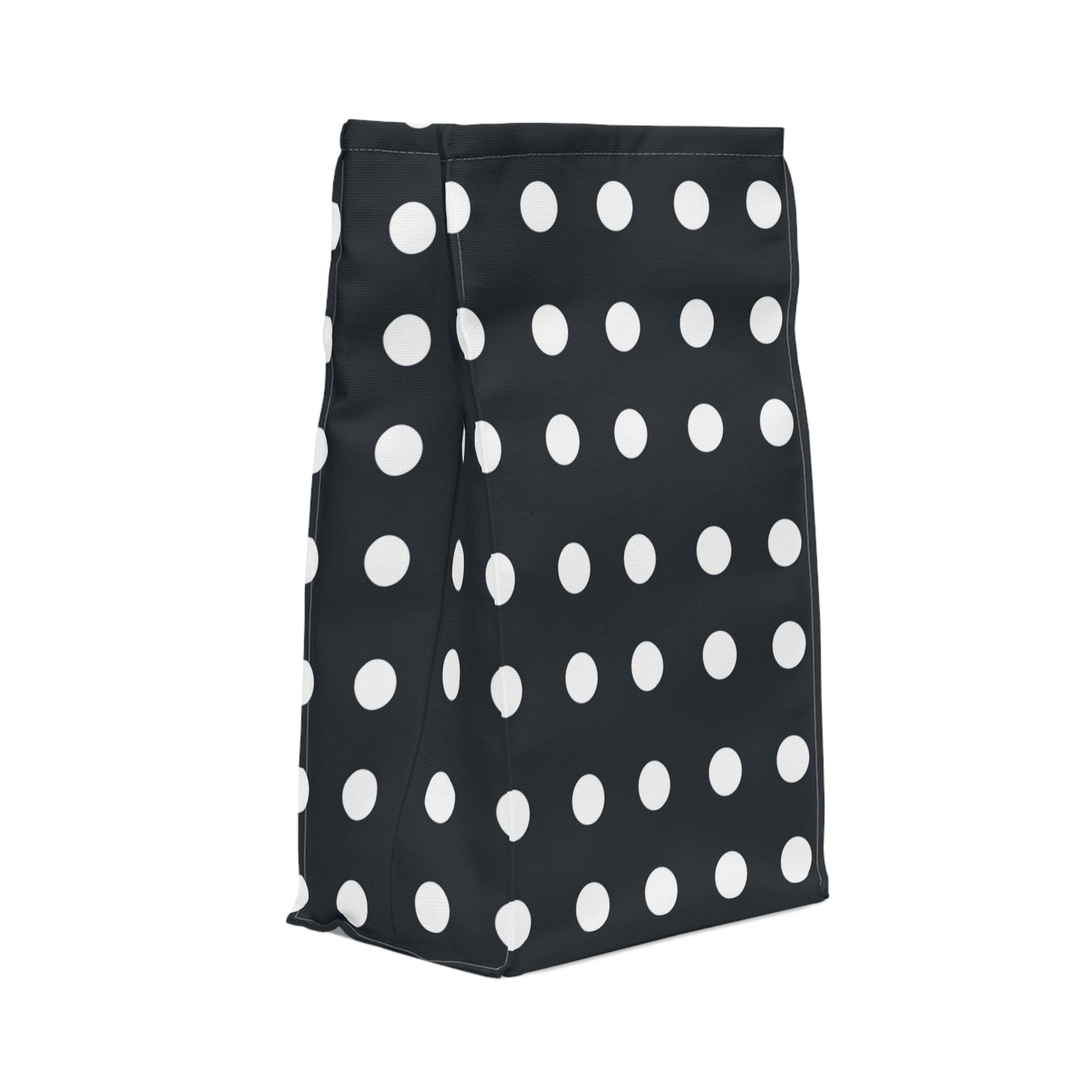 Black and White Polka Dotted Lunch Bag
