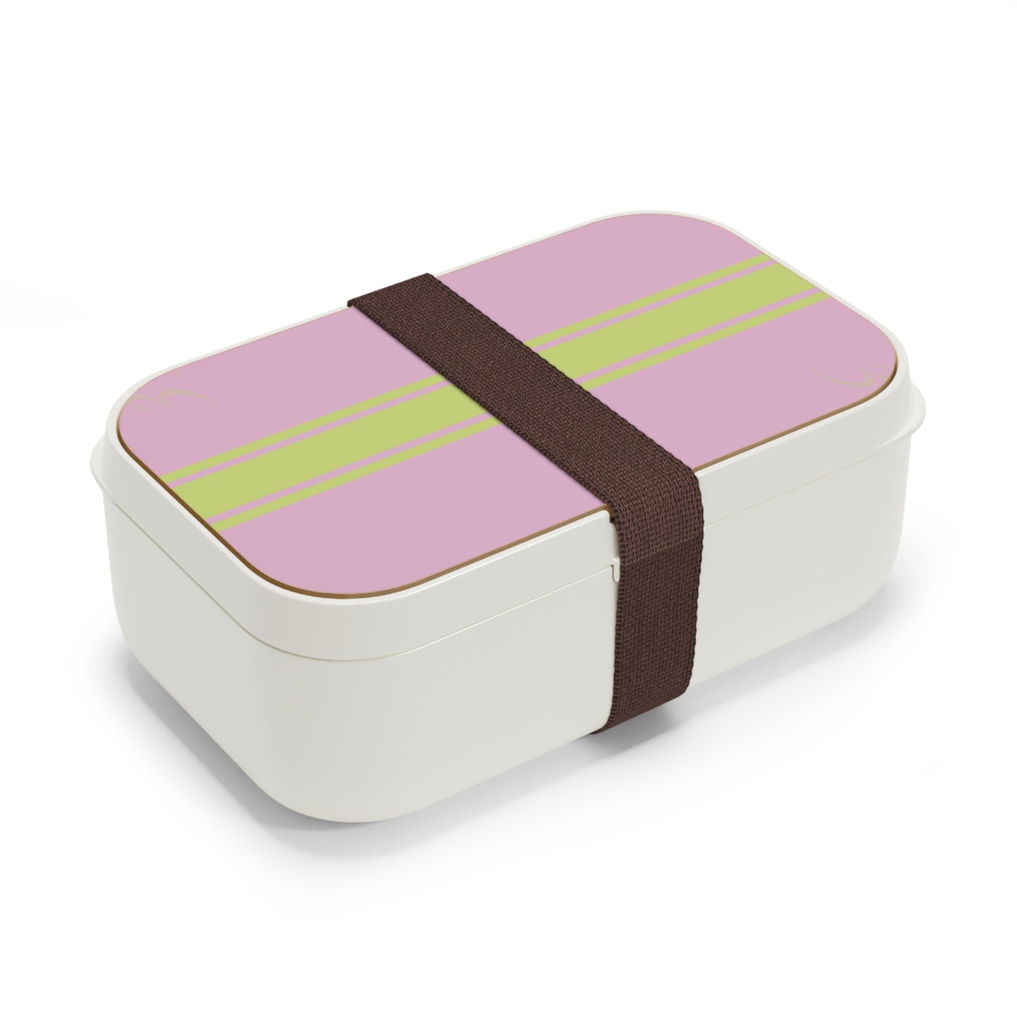 Pink Bento Lunch Box with Golden Stripe - Lunch Bags for Women